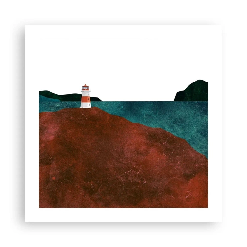 Poster - Gazing at the Sea - 50x50 cm