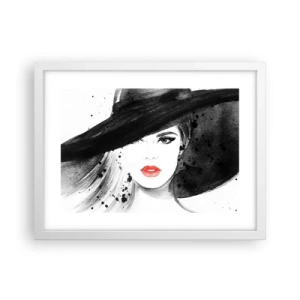 Poster in white frmae - Lady in Black - 40x30 cm