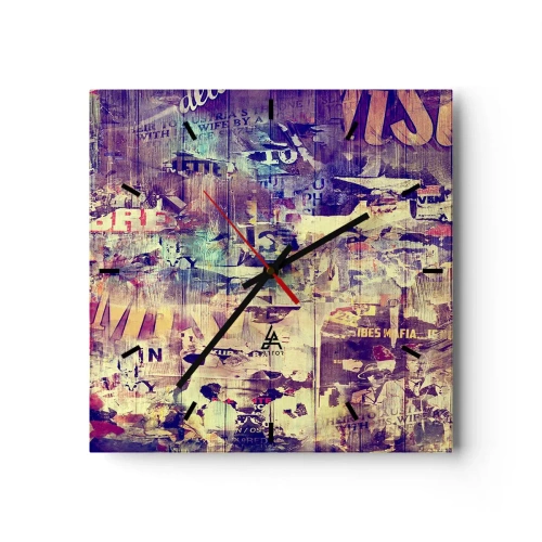 Wall clock - Clock on glass - That's All That Is Left - 30x30 cm