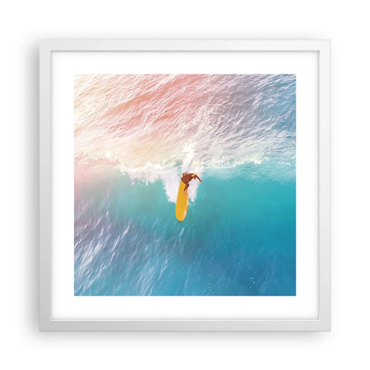 Poster in white frmae - Ocean Rider - 40x40 cm