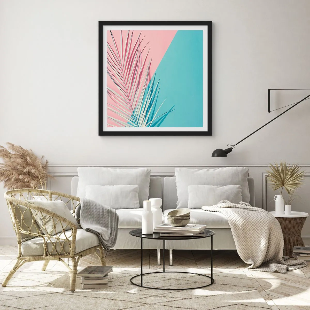 Poster in black frame - Tropical impression - 30x30 cm