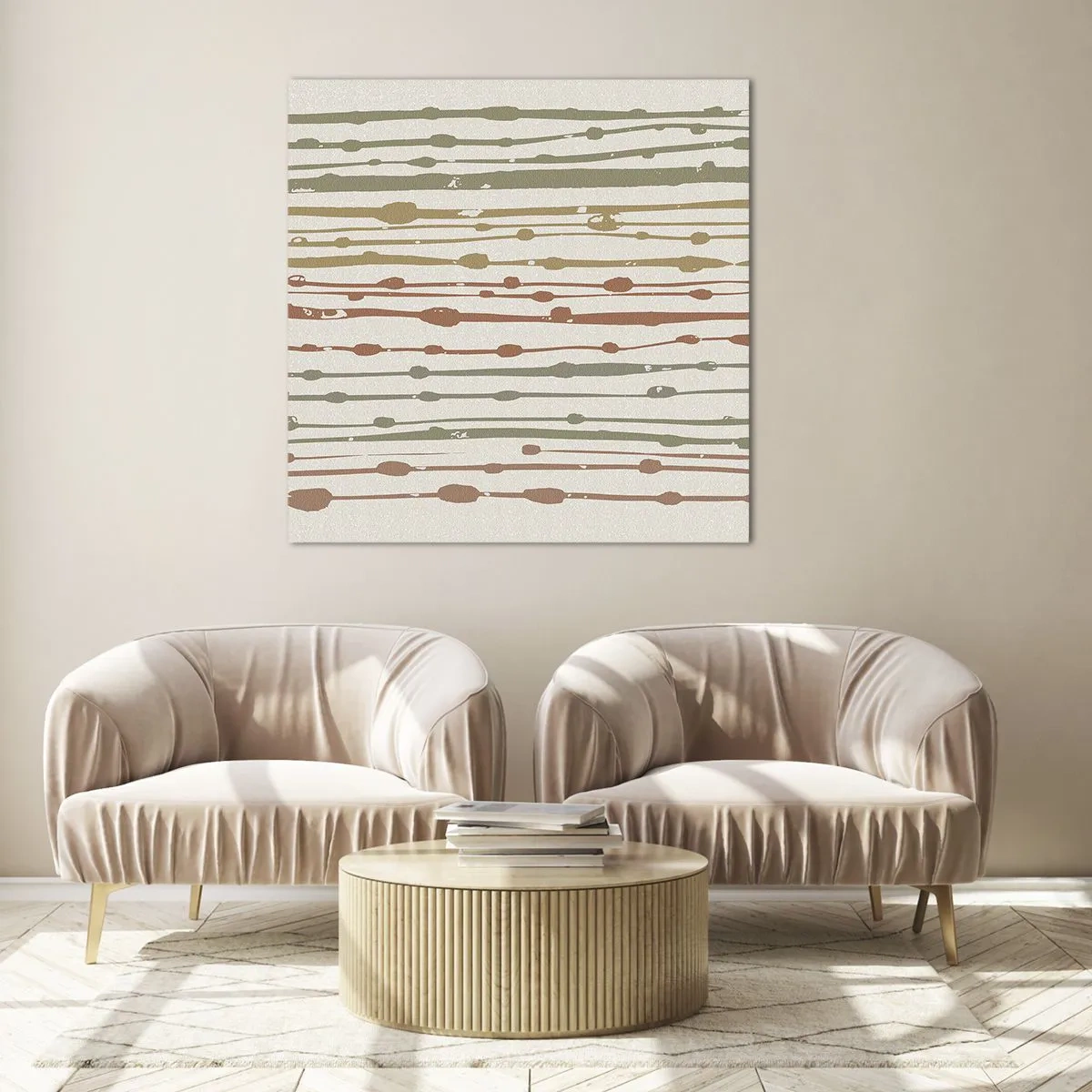 Glass picture - Musical Colour Notation - 40x40 cm