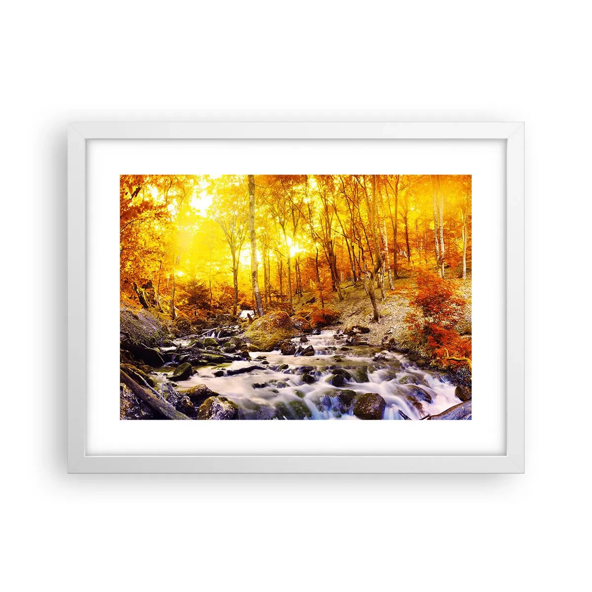 Poster in white frmae - Stones Set in Gold and Platinum - 40x30 cm