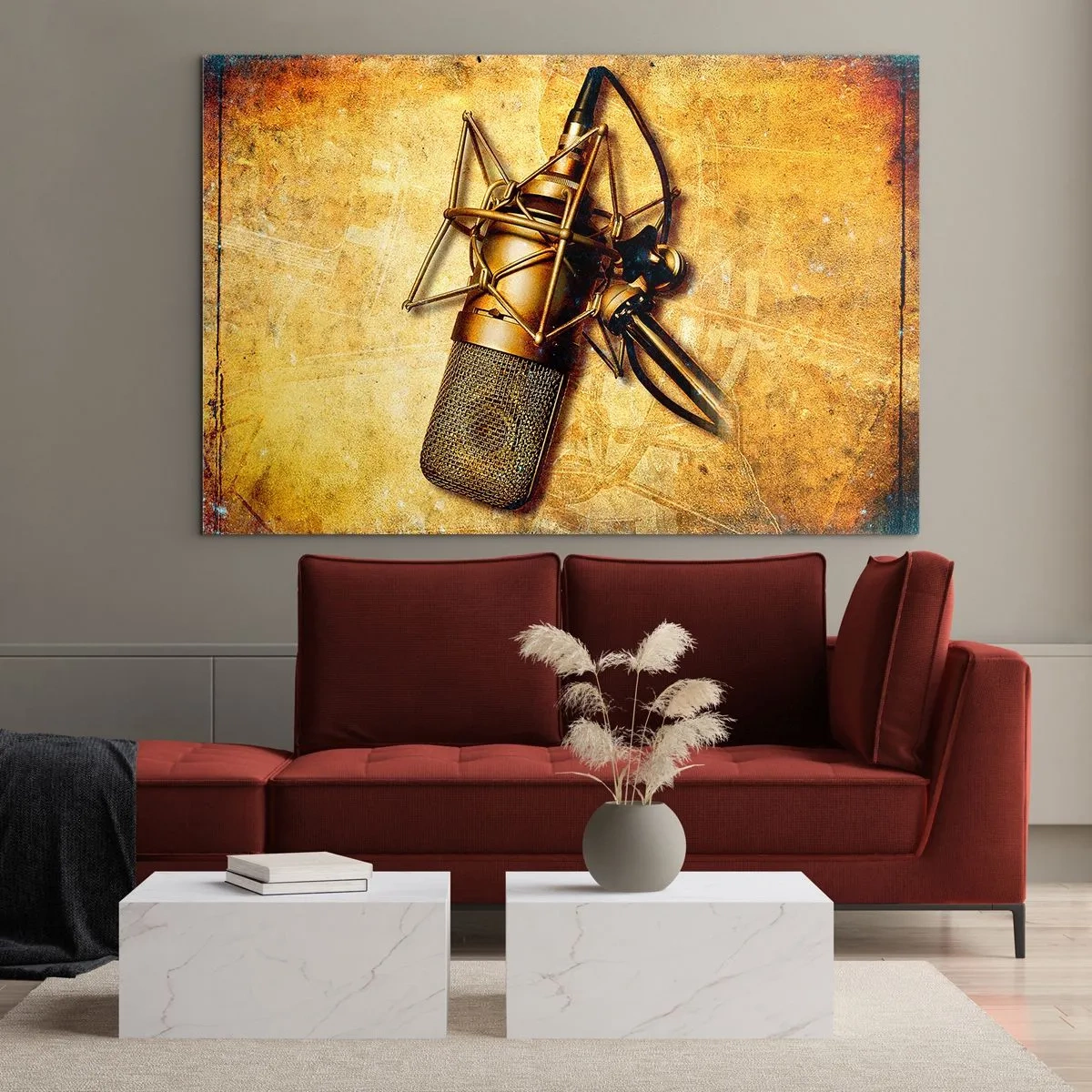 Glass picture - Golden Years of the Radio - 120x80 cm