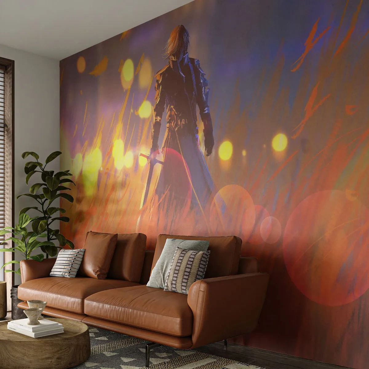 Self-Adhesive Photo Wallpaper Deluxe Sticker - Knight-errant - Abstraction, Fantasy, Warrior - 500x350 cm