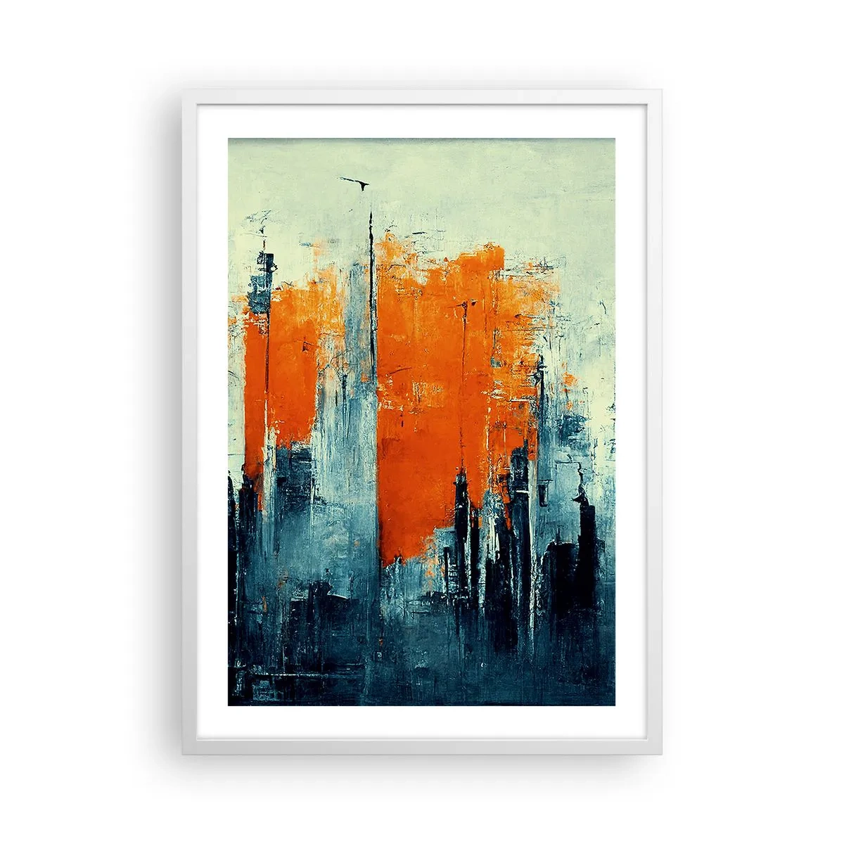 Poster in white frmae - Modern Landscape - 50x70 cm