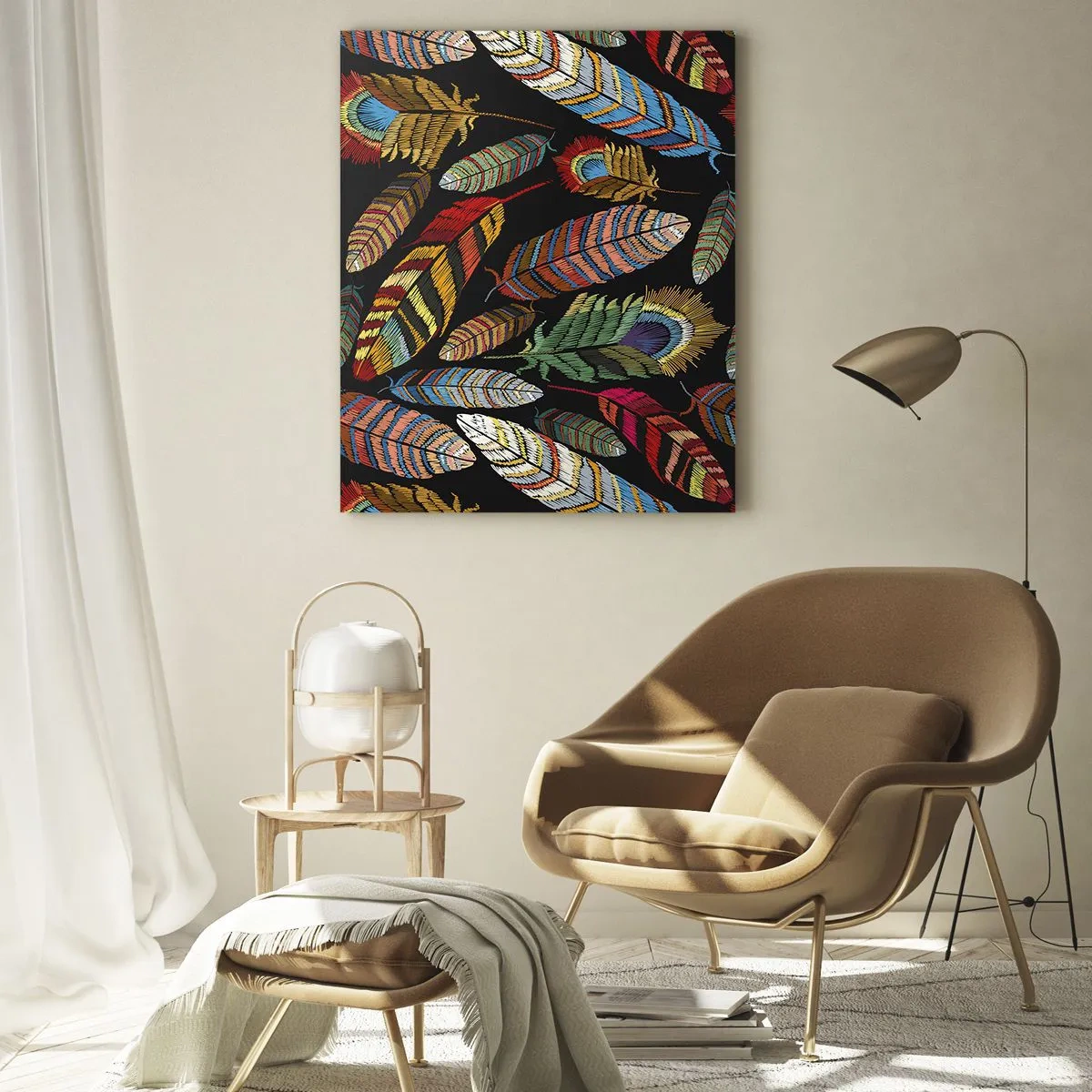 Glass picture - Bird Carnival - 50x70 cm