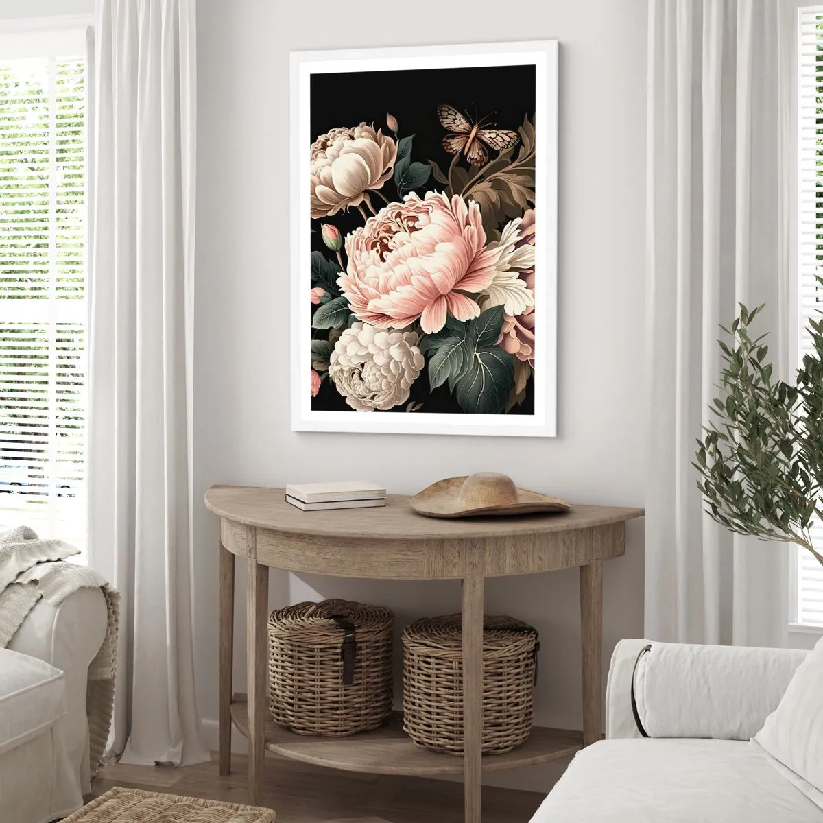 Poster in white frmae - Baroque Style - 70x100 cm