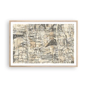 Poster in light oak frame - Waiting to Be Decoded - 91x61 cm