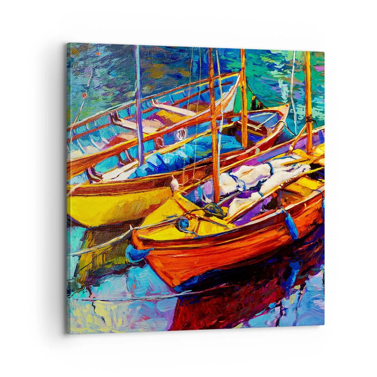 Canvas picture - On Water Thick with Colours - 60x60 cm