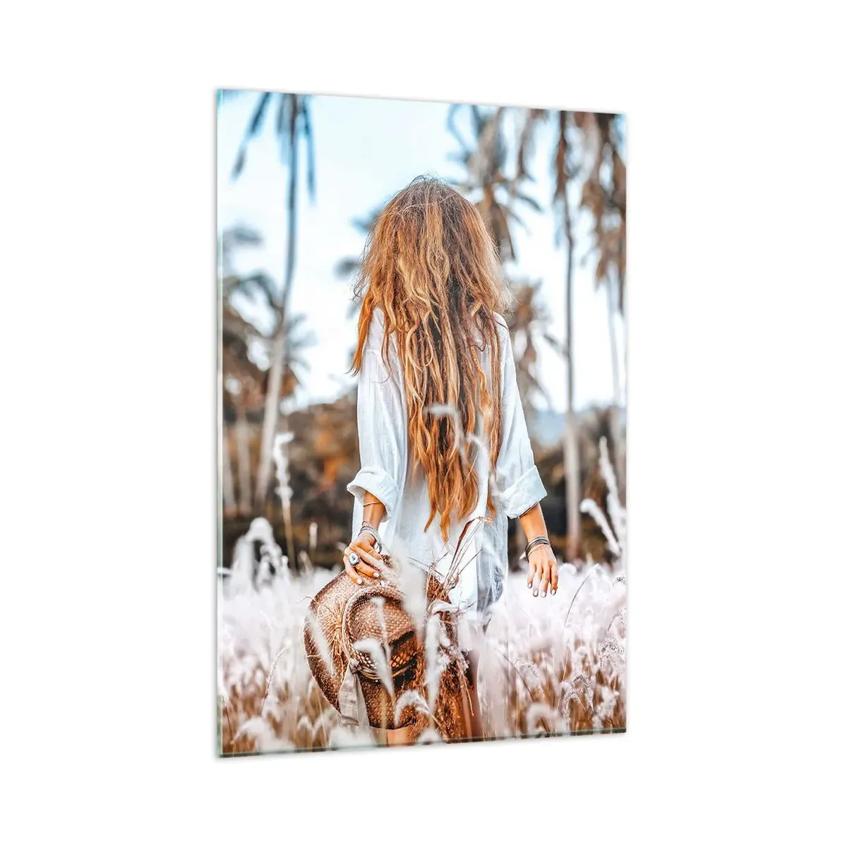 Glass picture - Born from Grass Fluff - 80x120 cm