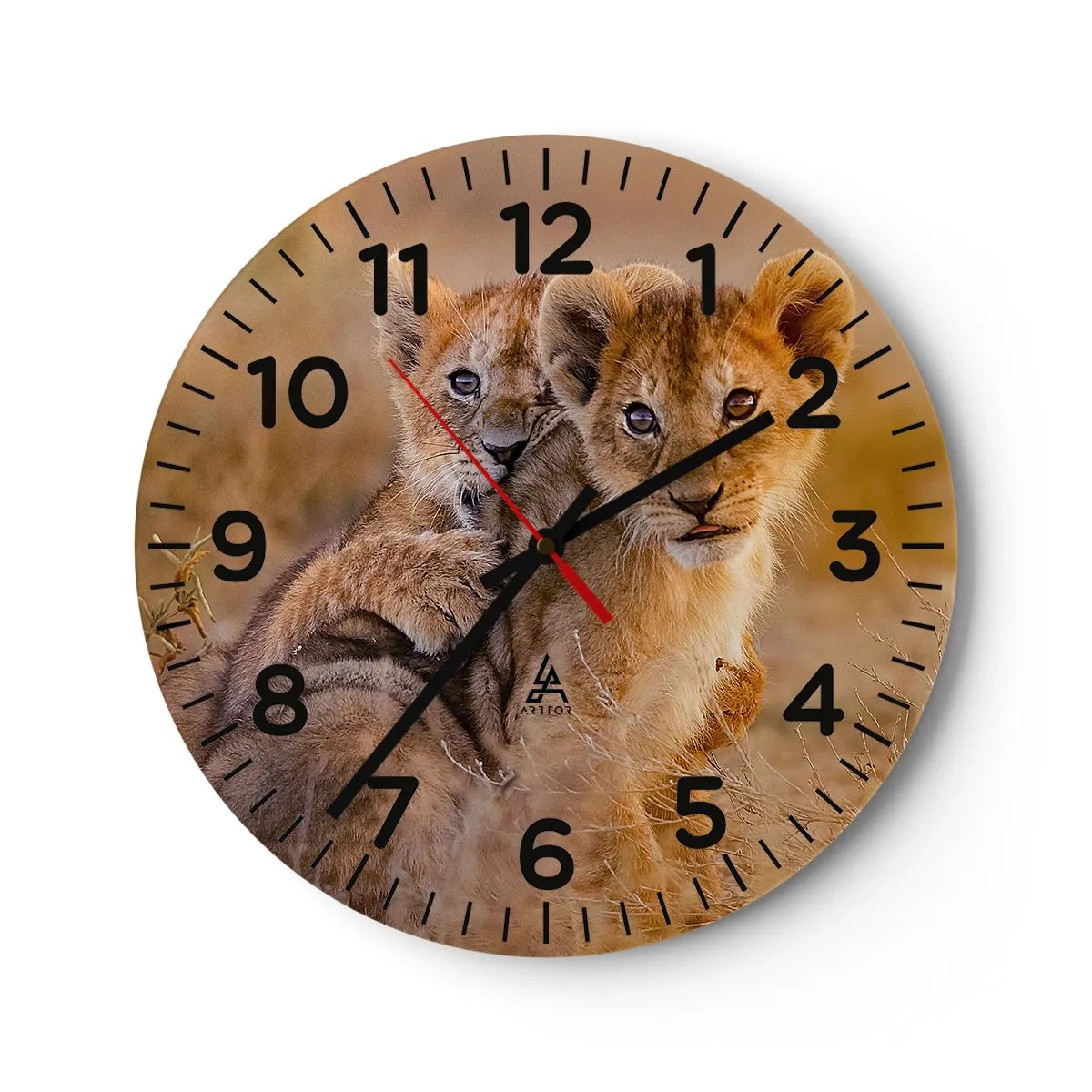 Wall clock - Clock on glass - Do Not Disturb! We Are Playing - 30x30 cm