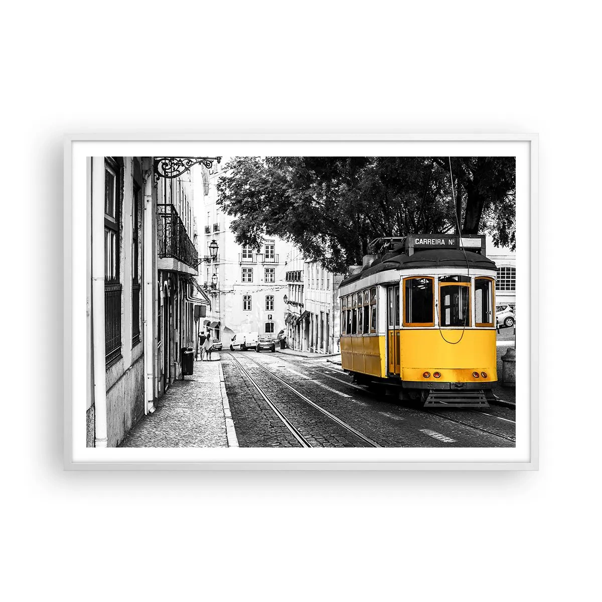 Poster in white frmae - With Fado in the Background - 100x70 cm