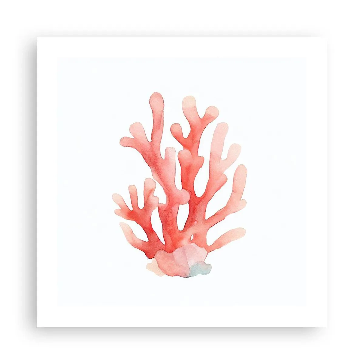 Poster - Coral Colour Colars - 50x50 cm