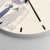 Clock face with lines