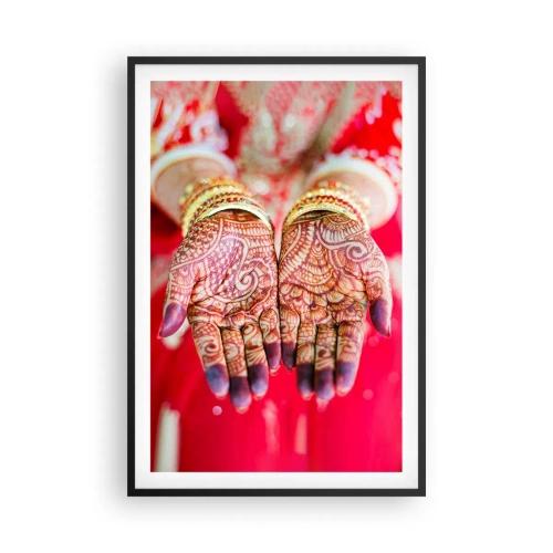 Poster in black frame - Readt to Catch Happiness - 61x91 cm