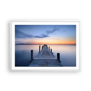 Poster in white frmae - Calm of a Quiet Dusk - 70x50 cm