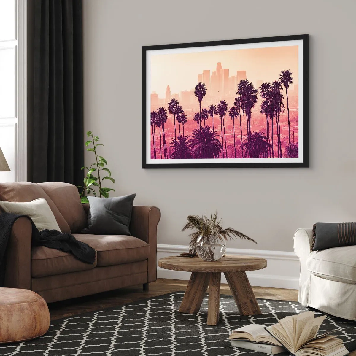 Poster in black frame - Californian Landscape - 100x70 cm