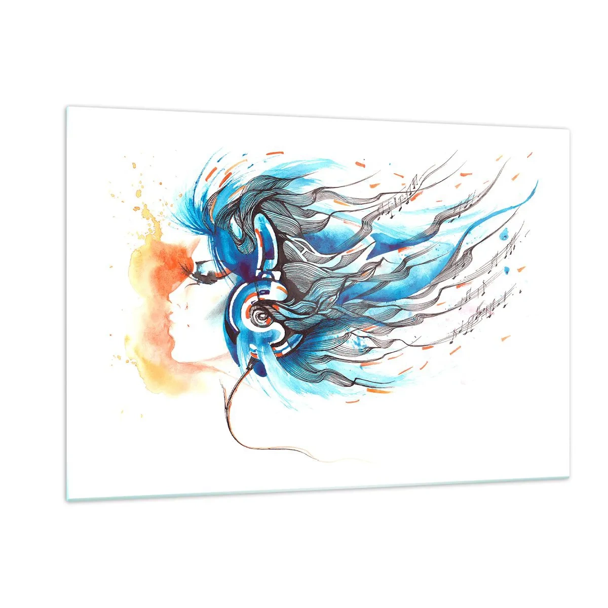 Glass picture - Let The Music Play - 120x80 cm