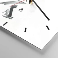 Clock face with lines