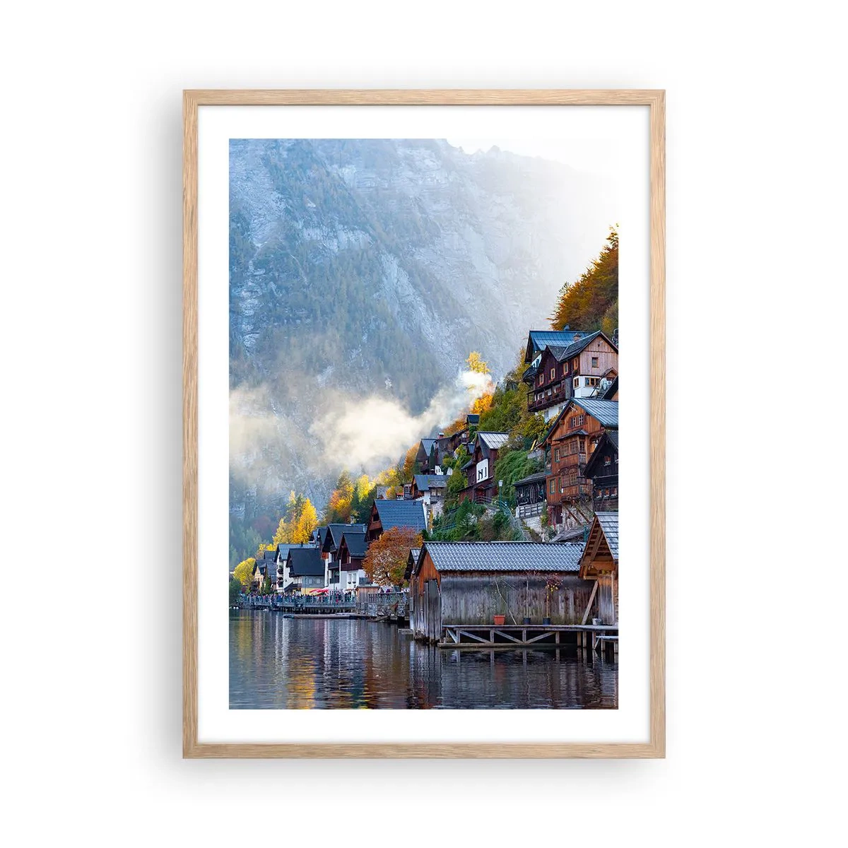 Poster in light oak frame - Alpine Atmosphere - 50x70 cm