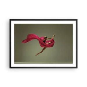 Poster in black frame - Dancing Flame - 70x50 cm