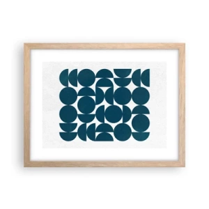 Poster in light oak frame - Circles and Semicircles - 40x30 cm
