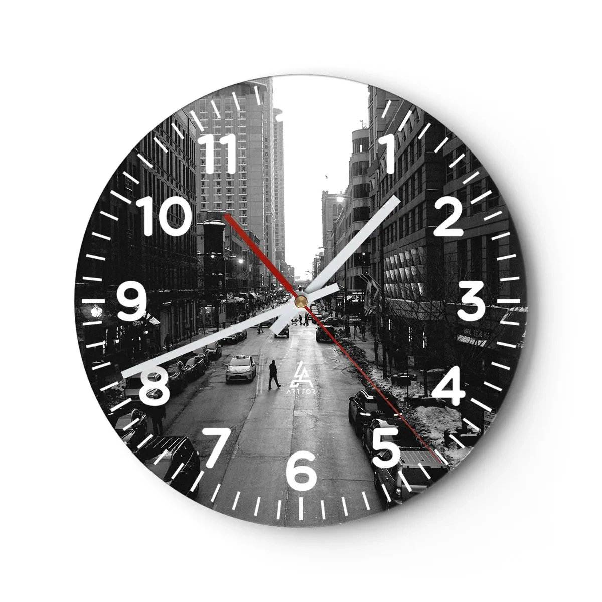 Wall clock - Clock on glass - Another Normal Day - 40x40 cm