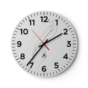 Wall clock - Clock on glass - Barely a Promise - 30x30 cm