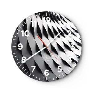 Wall clock - Clock on glass - On the Surface of the Wave - 40x40 cm