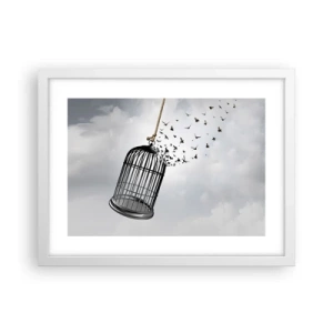 Poster in white frmae - Faith…Hope…Freedom! - 40x30 cm