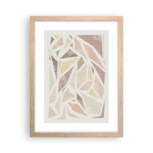 Poster in light oak frame - Stained Glass Composition - 30x40 cm