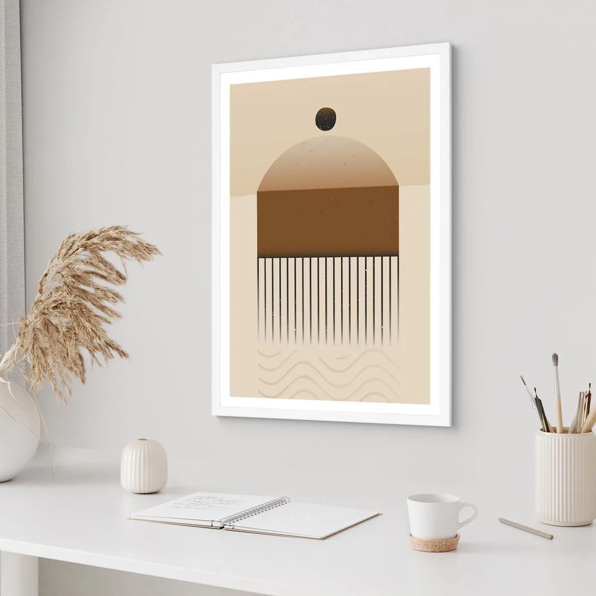 Poster in white frmae - Different States - 30x40 cm