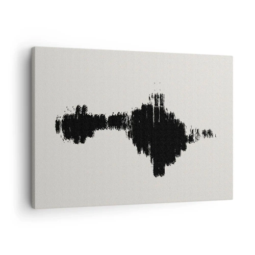 Canvas picture - An abstract motif resembling a sound wave in a minimalist style. - 70x50cm - Vibrations of Imagination - Modern wall decoration for the living room and bedroom ARTTOR
