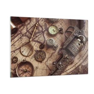 Glass picture - Adventure Calls - 120x80 cm