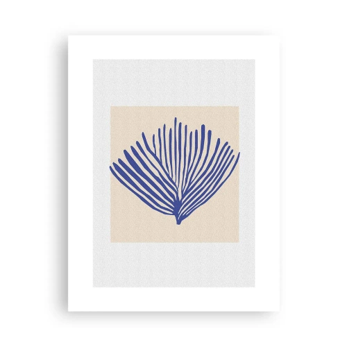 Poster - Blue Fan - 30x40 cm