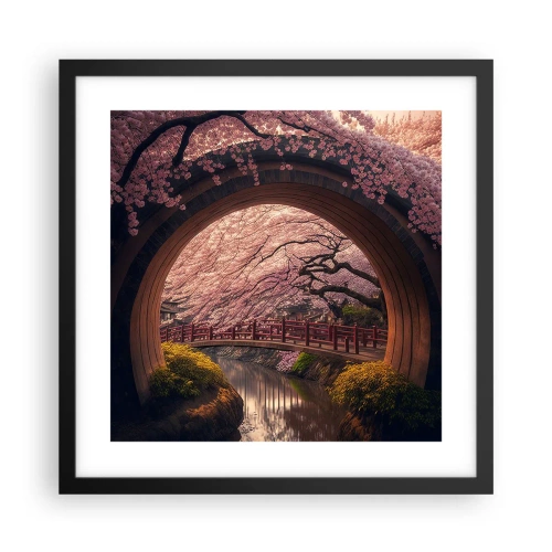 Poster in black frame - Japanese Spring - 40x40 cm
