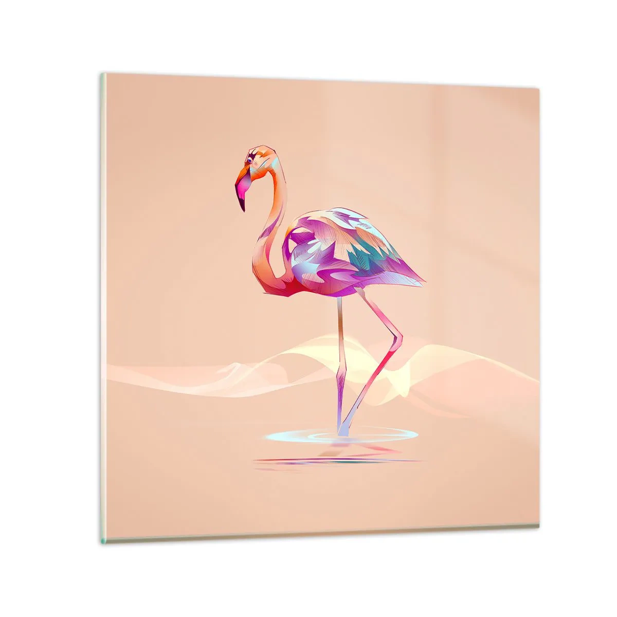 Glass picture - Bird of Good Emotions - 60x60 cm