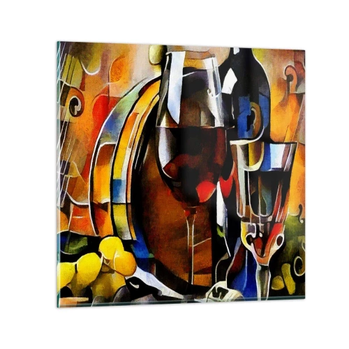 Glass picture - And The World Fills With Colours - 40x40 cm