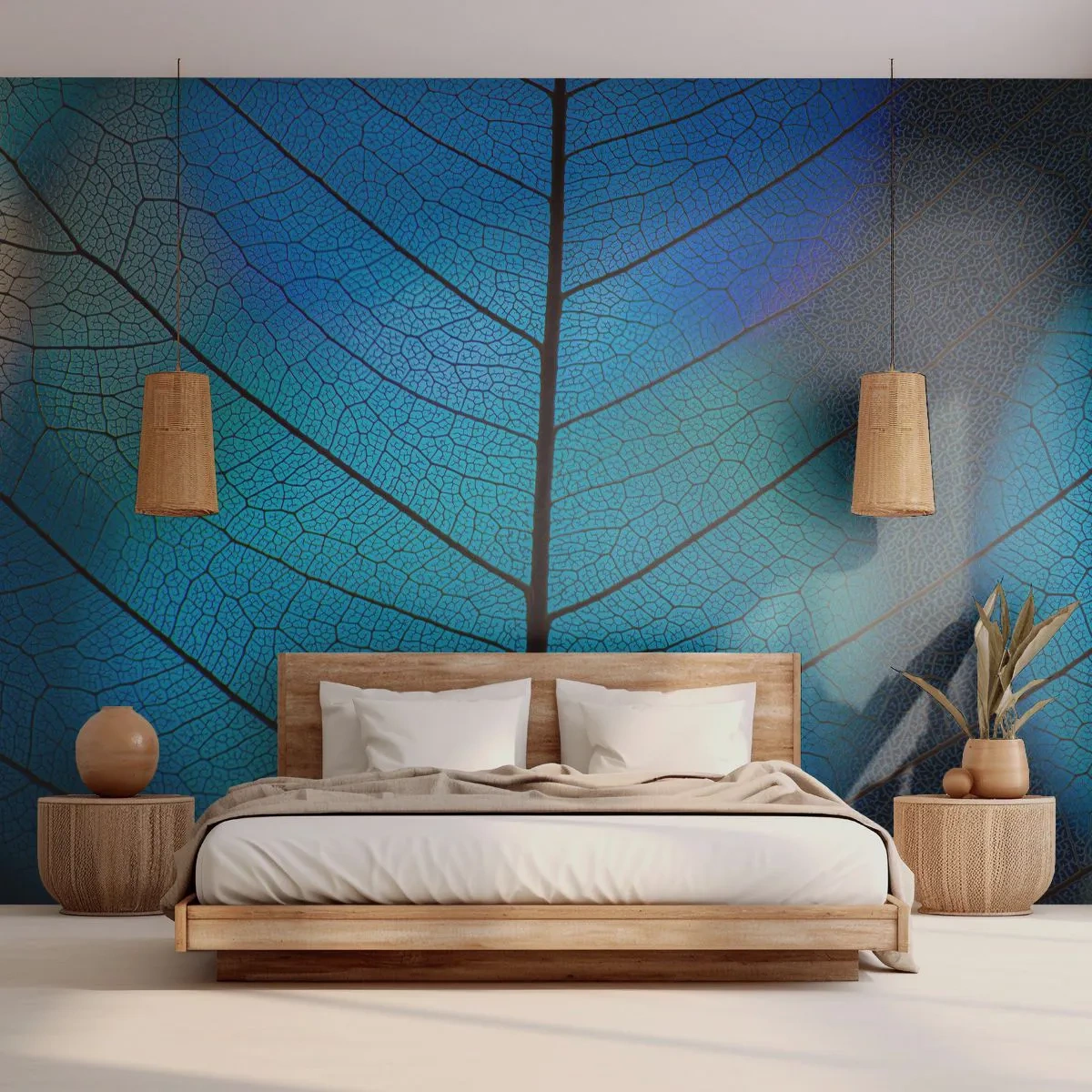 Photo Wallpaper Premium Sand - Intricate Construction - Leaf, Nature, Plant - 100x70 cm