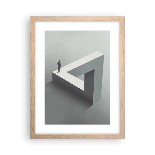 Poster in light oak frame - And Yet It Is Possible - 30x40 cm