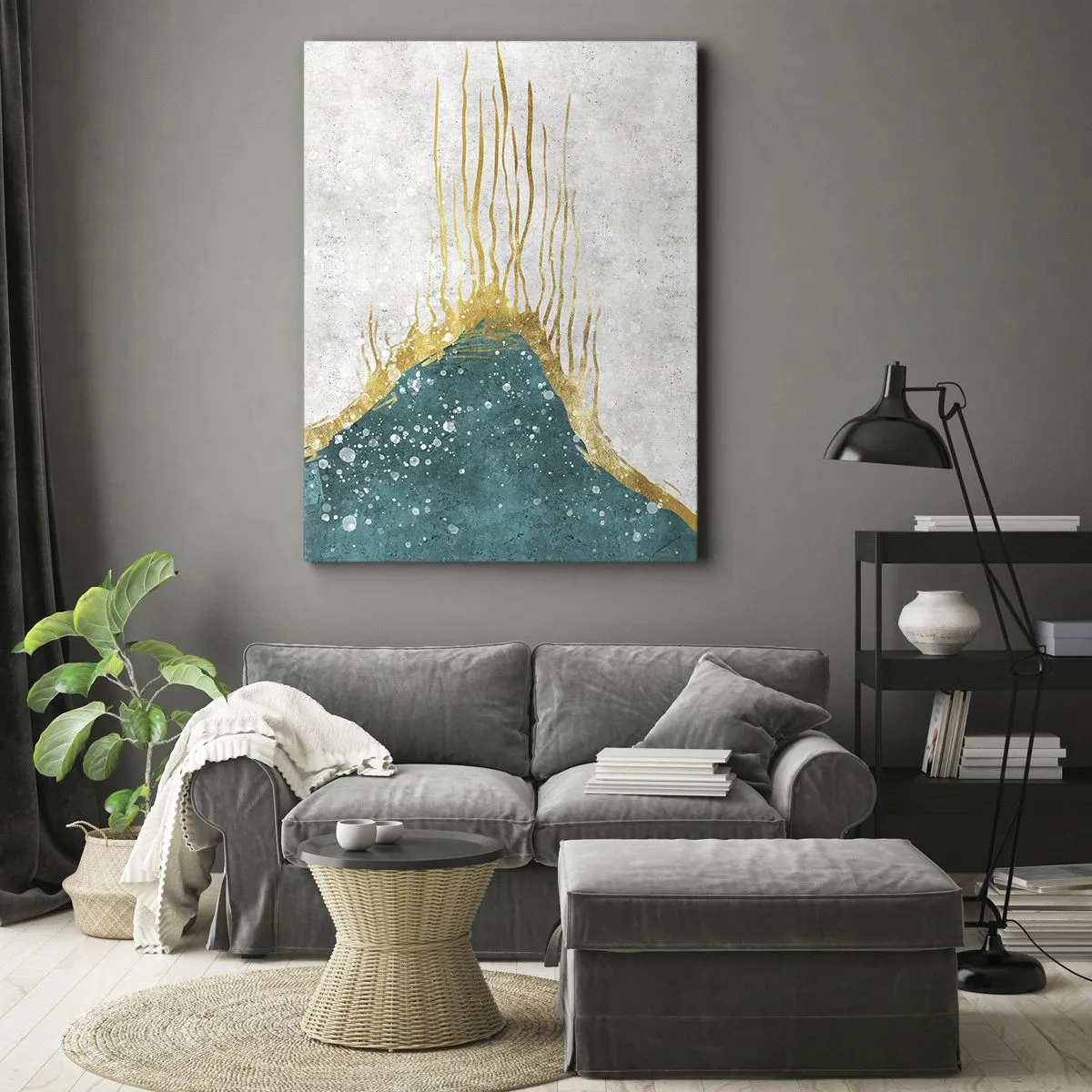Canvas picture - Golden Tide - 65x120 cm