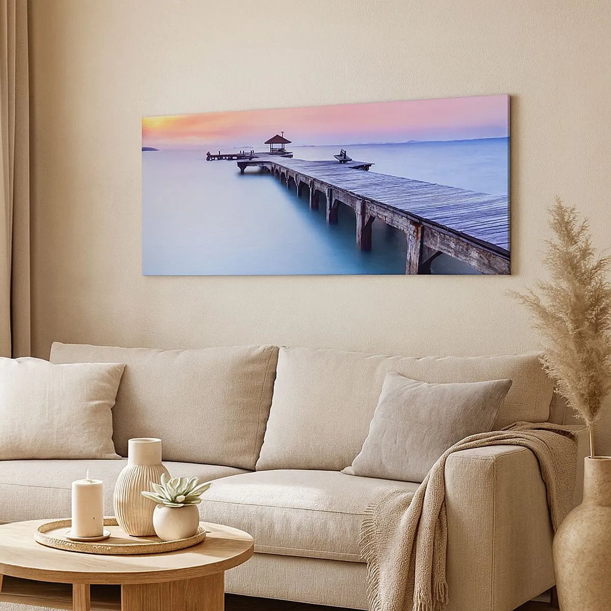 Canvas picture - Sea of Calm to the Horizon - 100x40 cm
