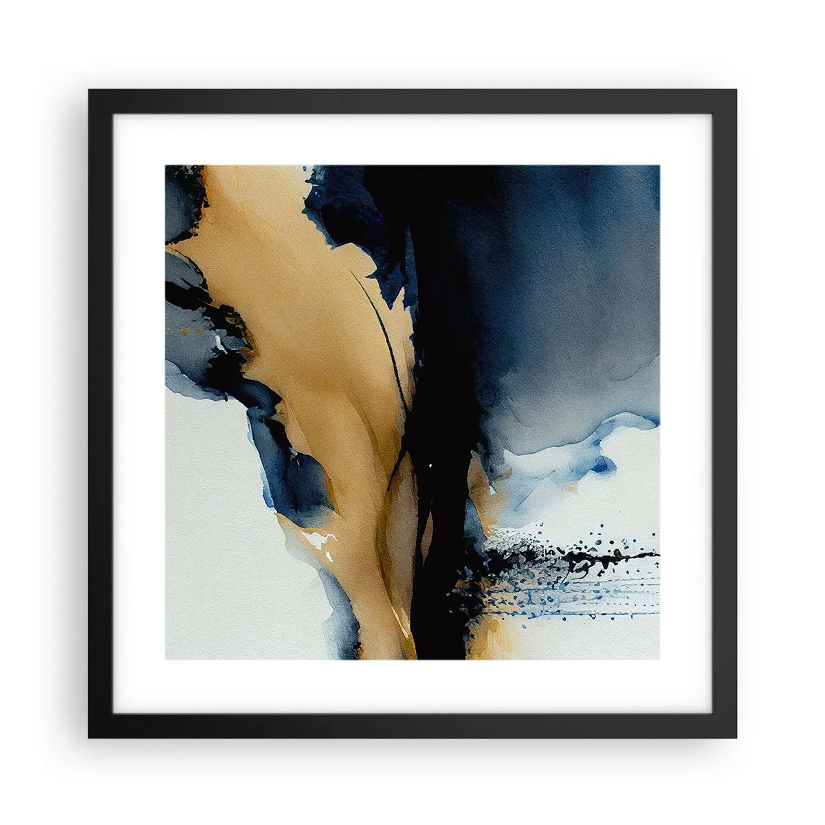 Poster in black frame - Behind the Curtain - 40x40 cm