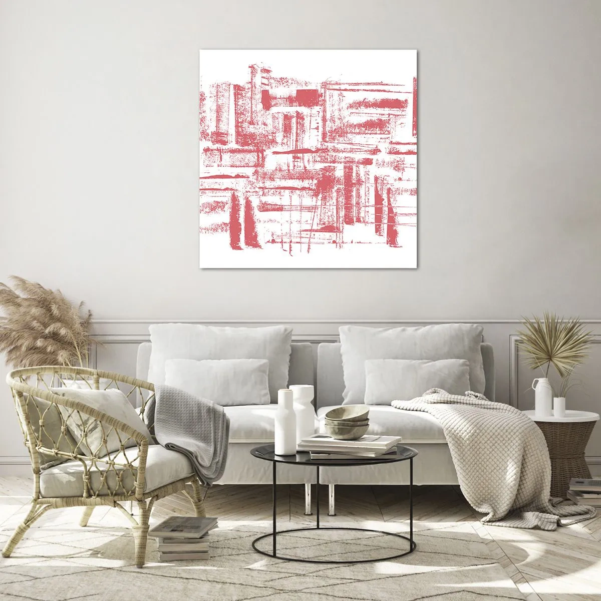 Glass picture - Red City - 50x50 cm