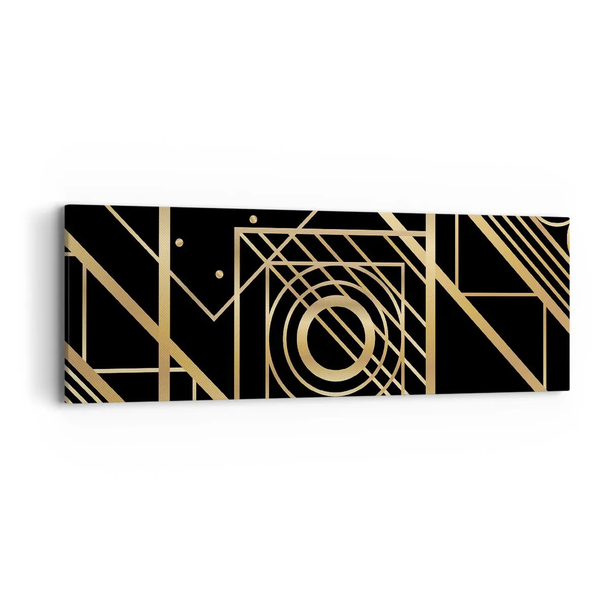 Canvas picture - Golden Geometry - 90x30 cm