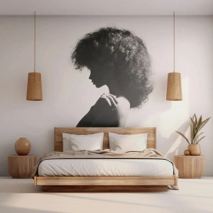 Self-Adhesive Photo Wallpaper Deluxe Sticker - Like a Flower on a Thin Stem - Woman, Body, Model - 100x70 cm
