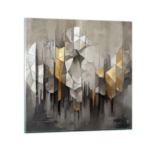 Glass picture - Composition of Ice and Light - 50x50 cm