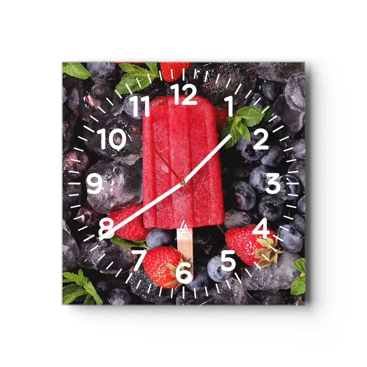 Wall clock - Clock on glass - Flavour of Hot Summer - 30x30 cm