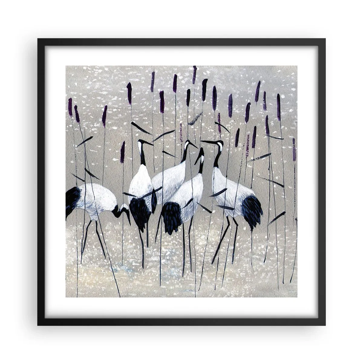 Poster in black frame - Birds of Feather - 50x50 cm